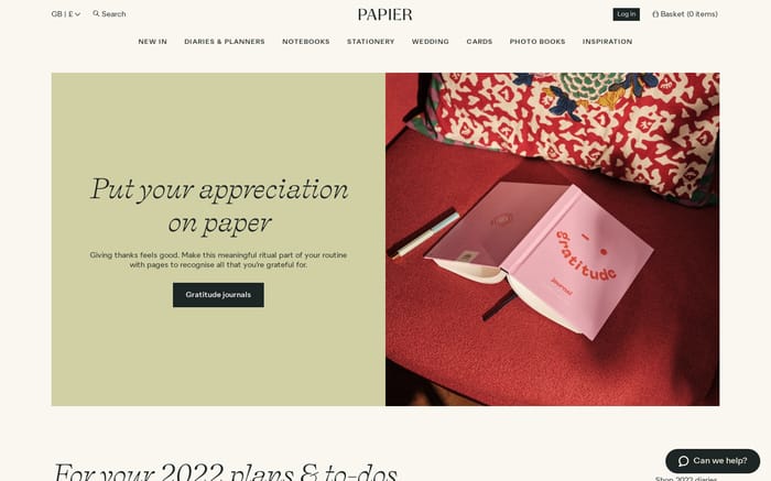 Papier website preview