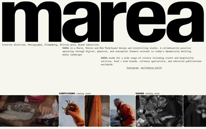 Marea website preview