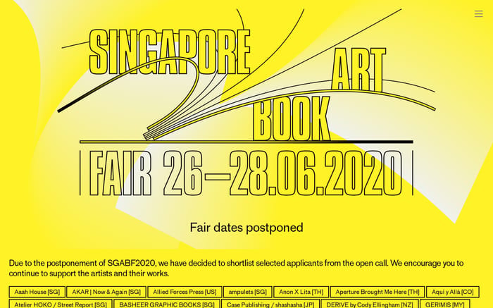 Singapore Art Book Fair website preview