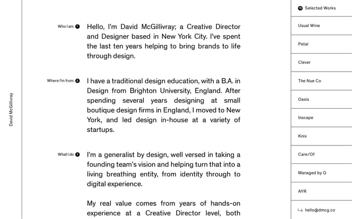 David McGillivray website preview