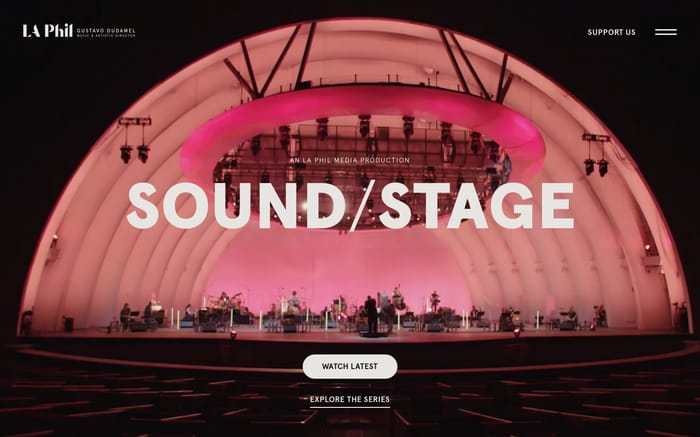 Sound/stage website preview