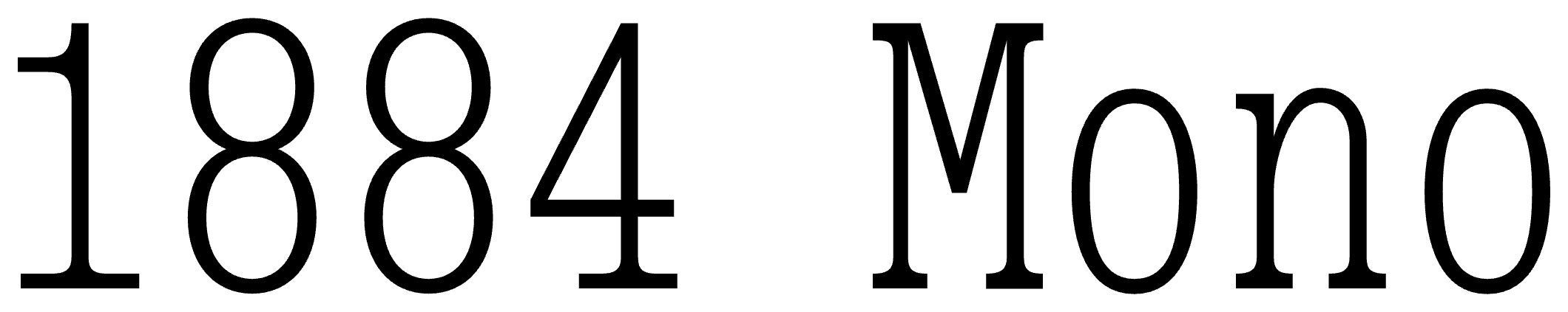 1884 Mono font