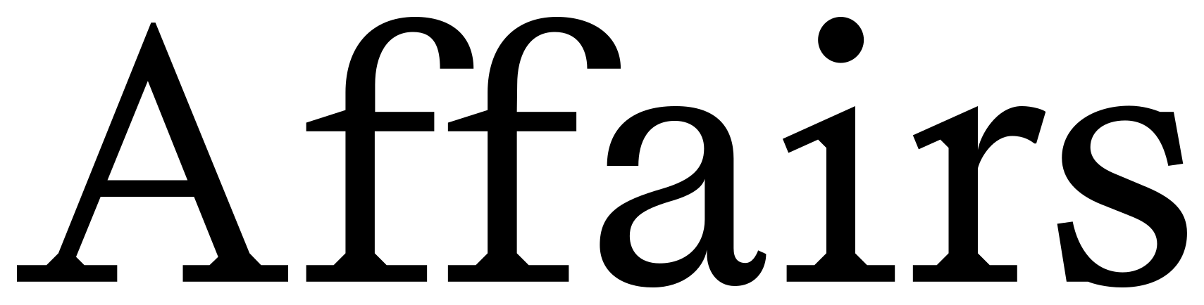 Affairs font
