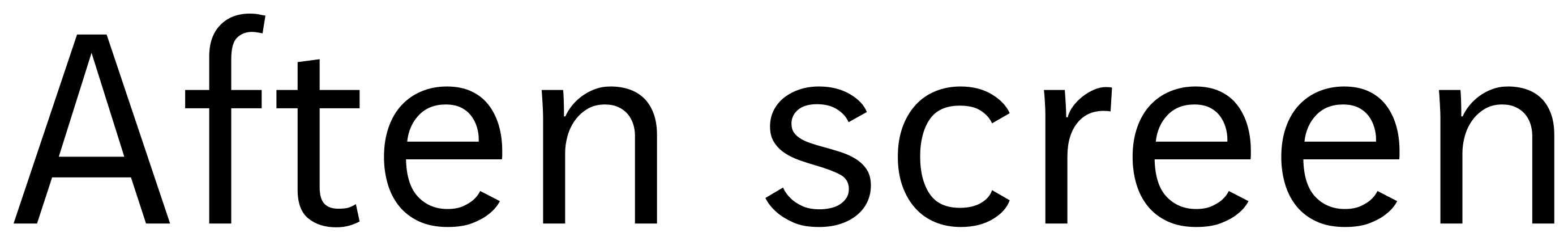Aften screen font preview
