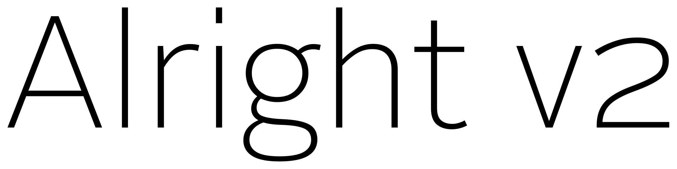 Alright v2 font preview