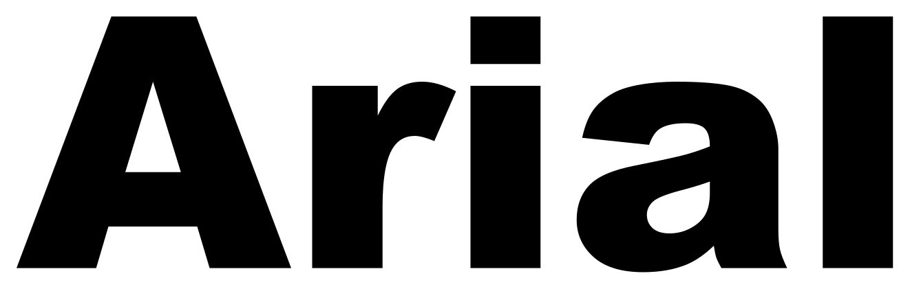 Arial font