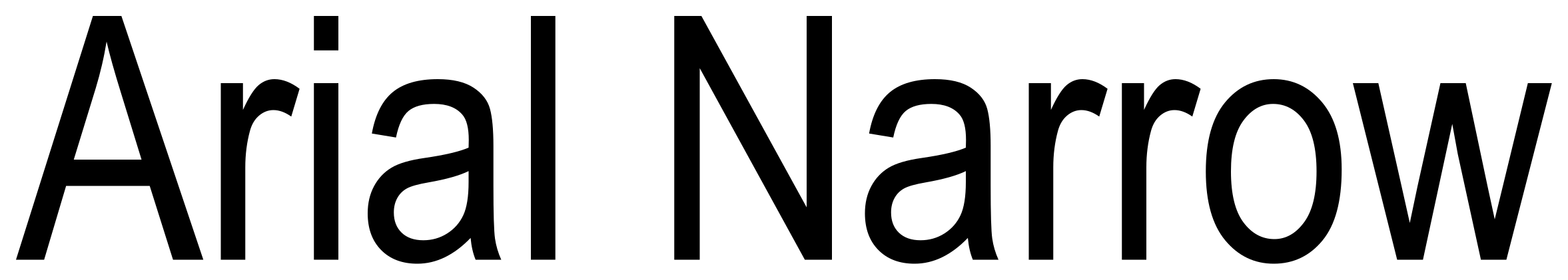 Arial Narrow font
