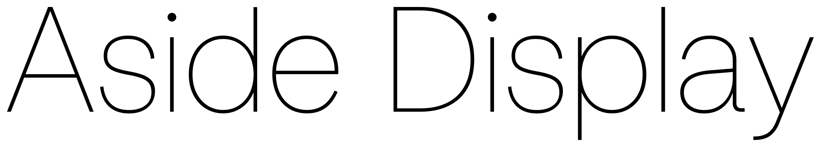 Aside Display font preview