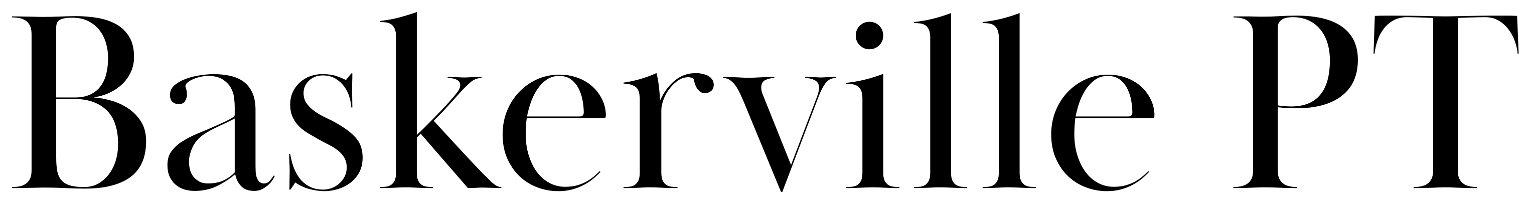 Baskerville PT font
