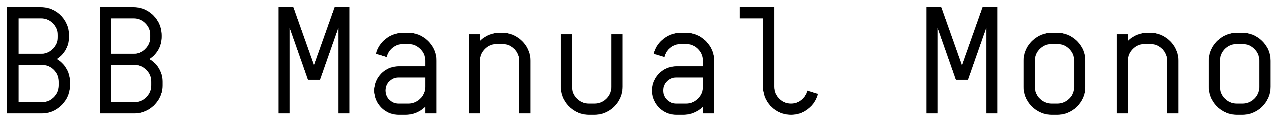 BB Manual Mono font preview