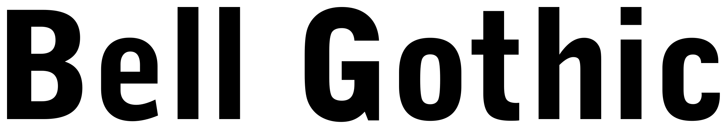 Bell Gothic font preview