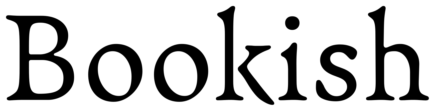 Bookish font preview