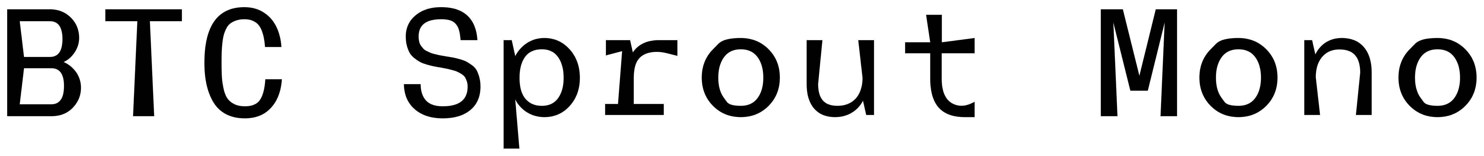 BTC Sprout Mono font preview