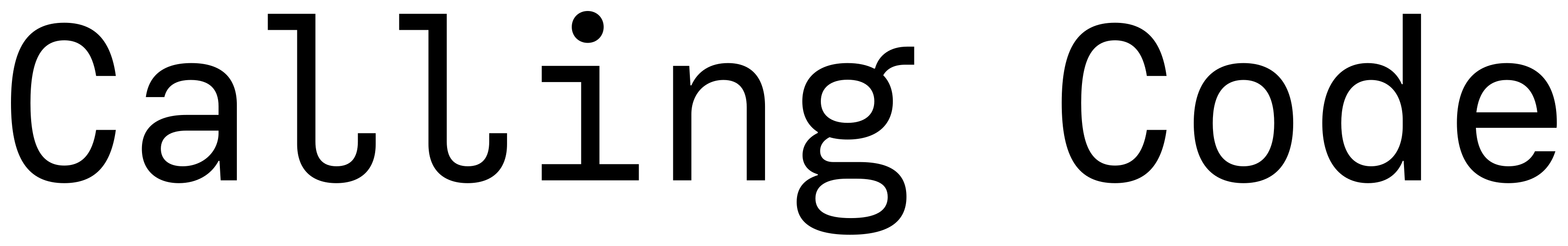 Calling Code font