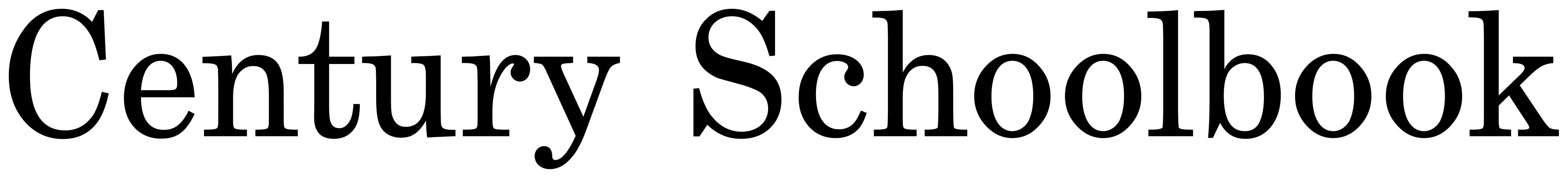 Century Schoolbook font