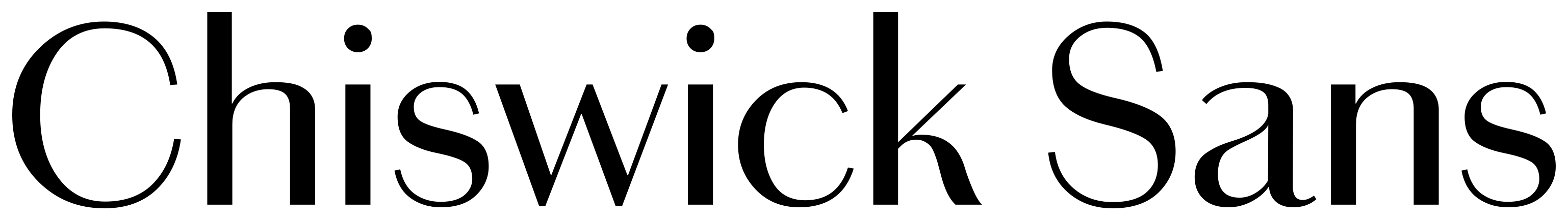 Chiswick Sans font preview