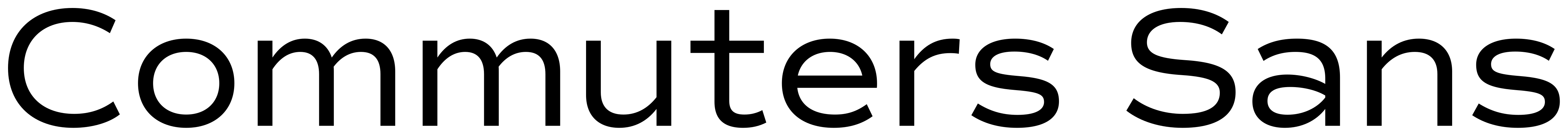 Commuters Sans font preview
