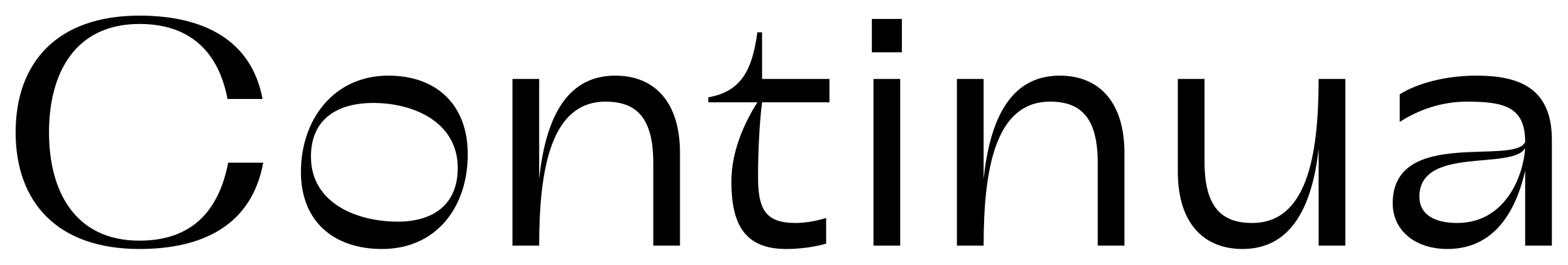 Continua font preview