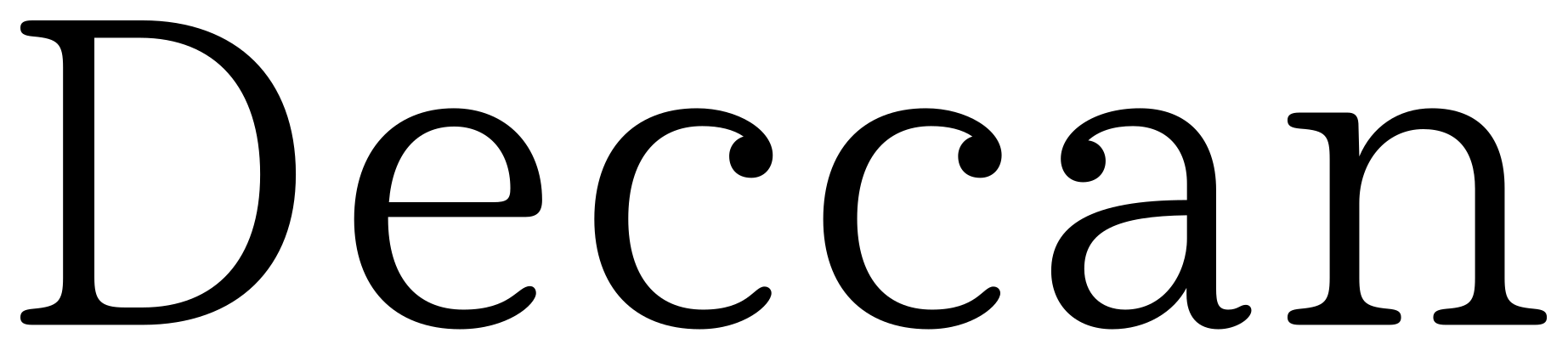 Deccan font preview