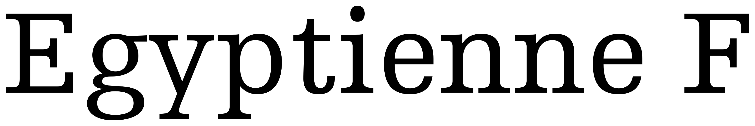 Egyptienne F font preview