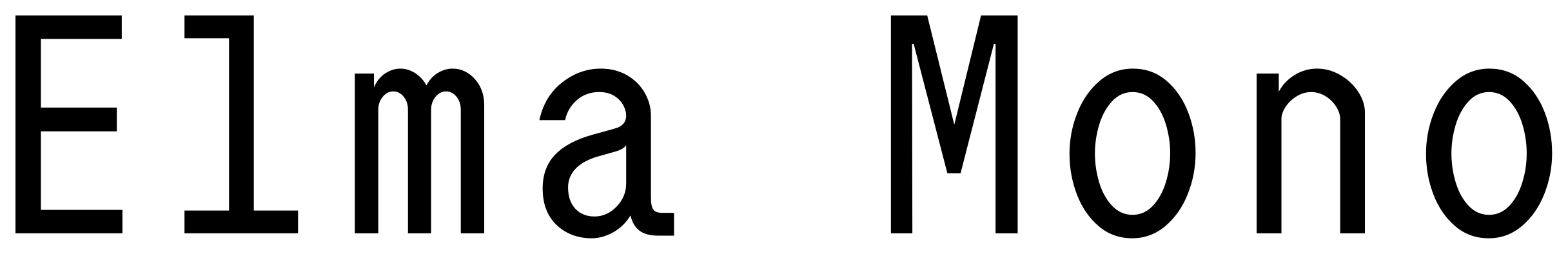 Elma Mono font preview