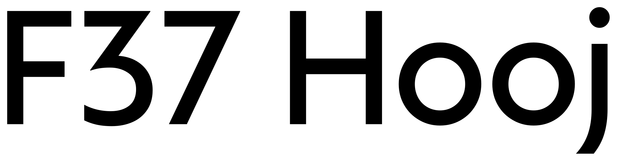 F37 Hooj font preview