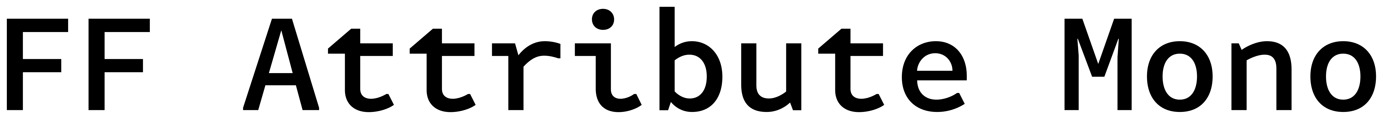 FF Attribute Mono font preview