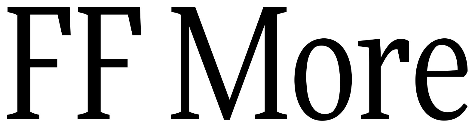 FF More font preview
