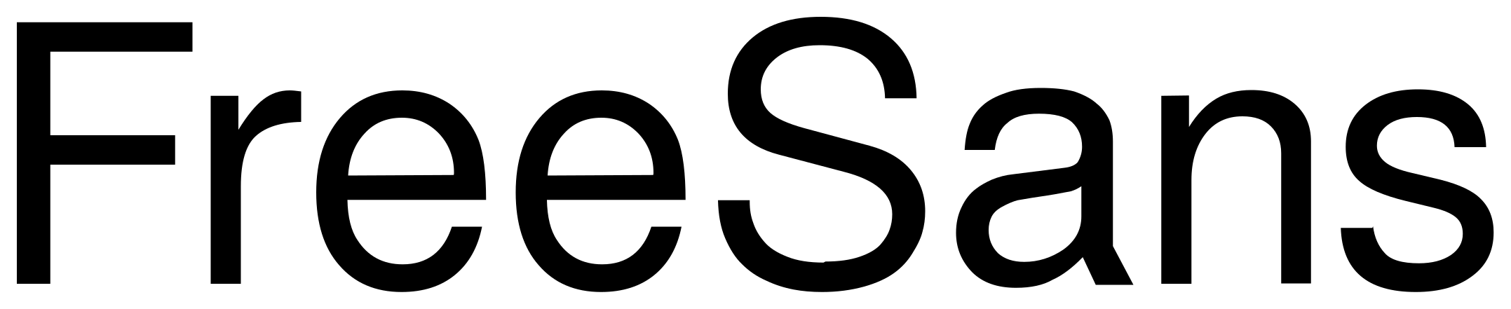 FreeSans font preview