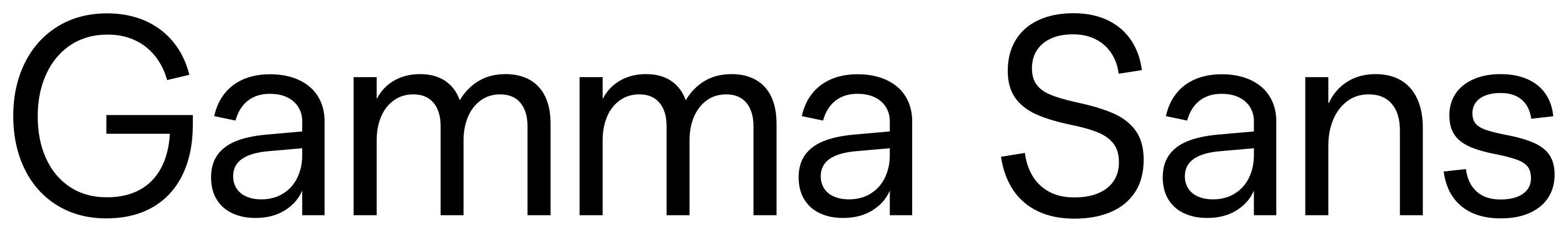 Gamma Sans font preview