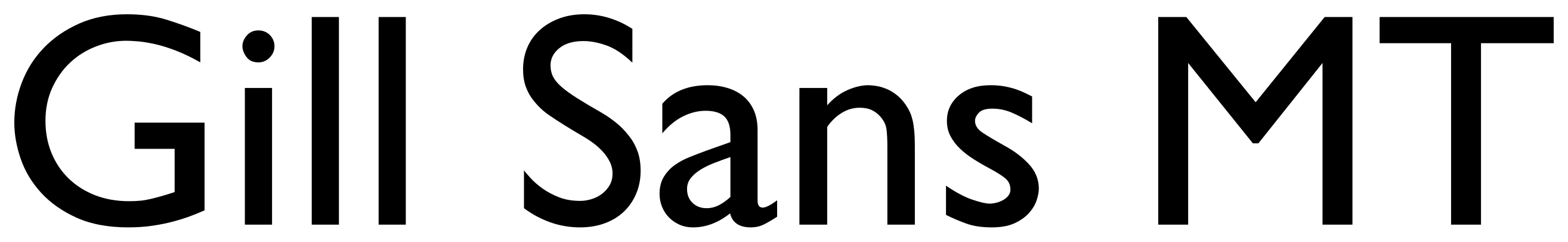 Gill Sans MT font