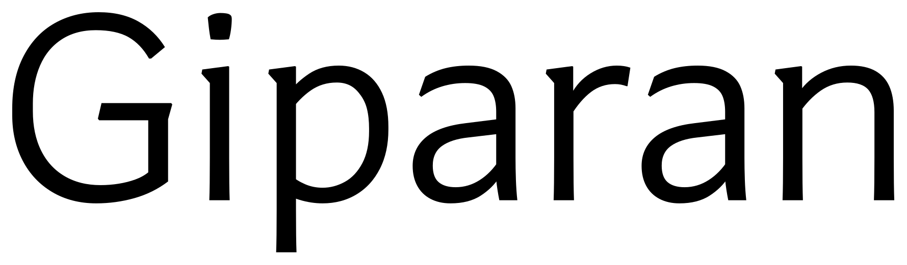 Giparan font preview