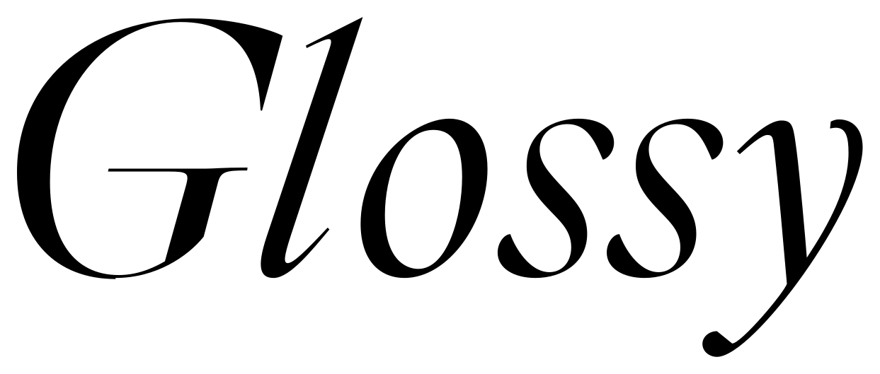 Glossy font