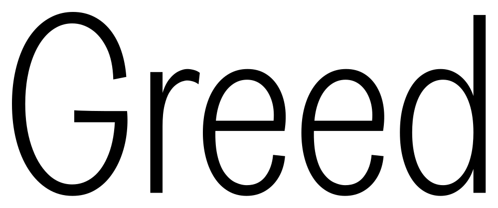 Greed font preview