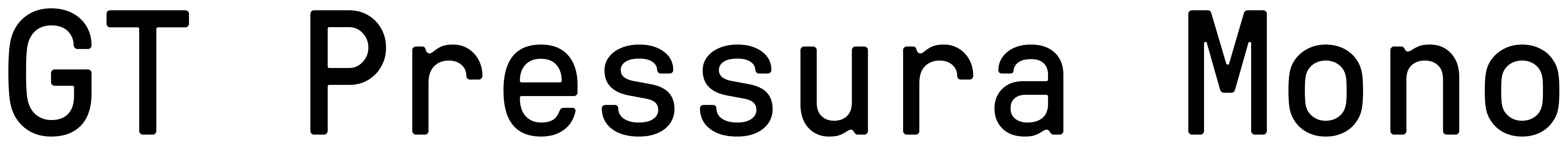 GT Pressura Mono font