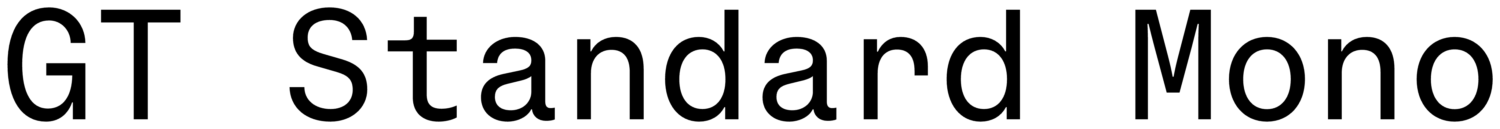 GT Standard Mono font preview