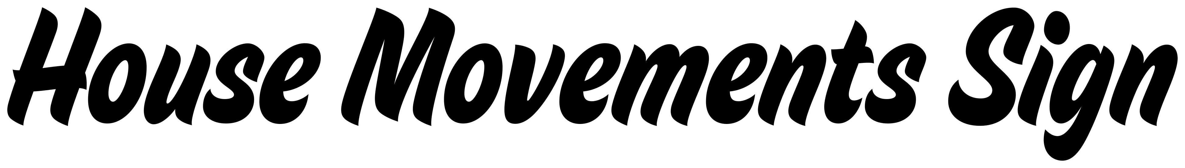 House Movements Sign font