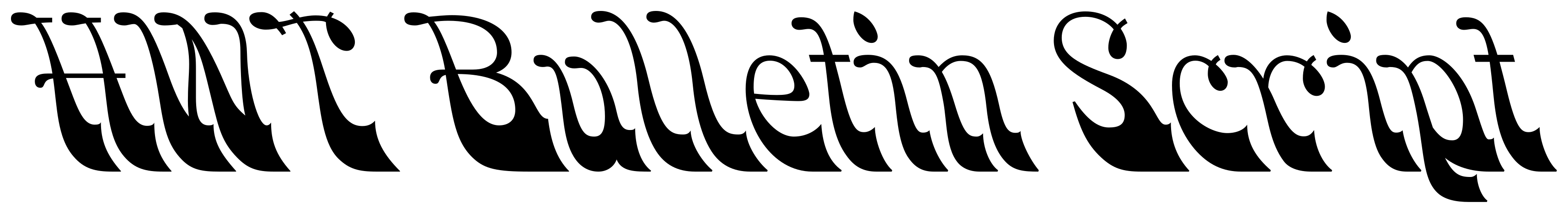 HWT Bulletin Script font