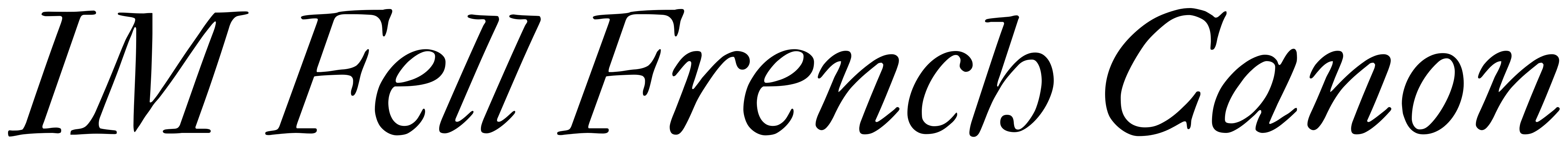 IM Fell French Canon font preview