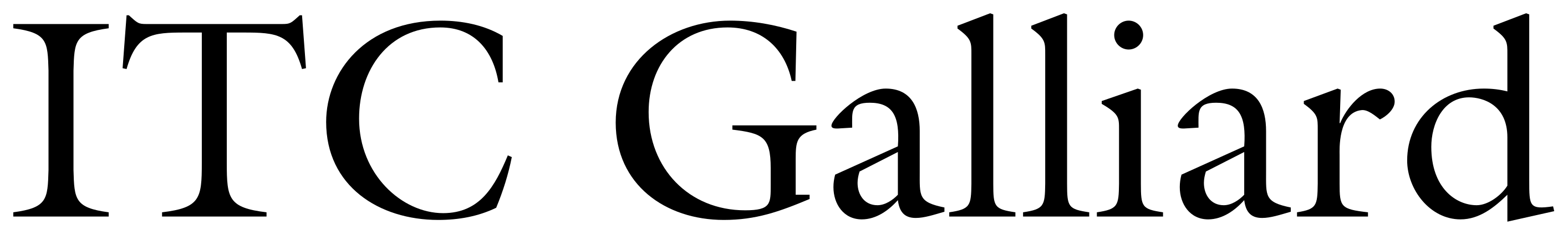 ITC Galliard font preview