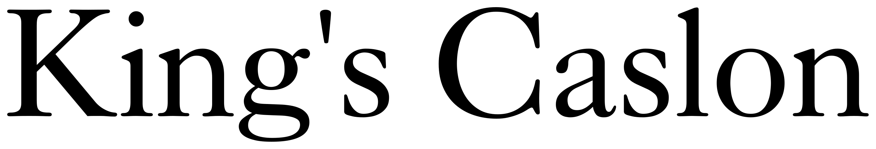 King's Caslon font preview