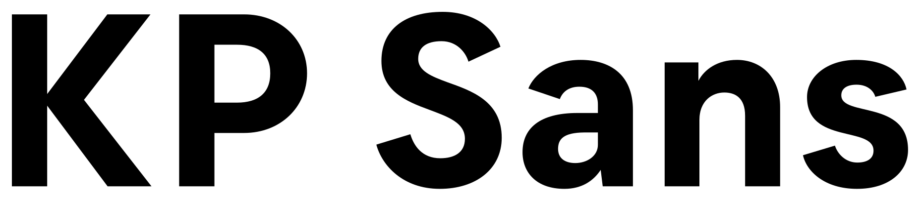 KP Sans font preview