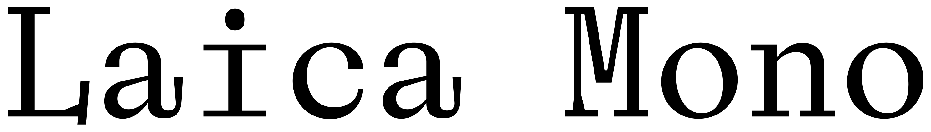Laica Mono font preview