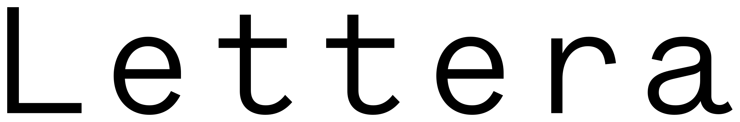 Lettera font preview