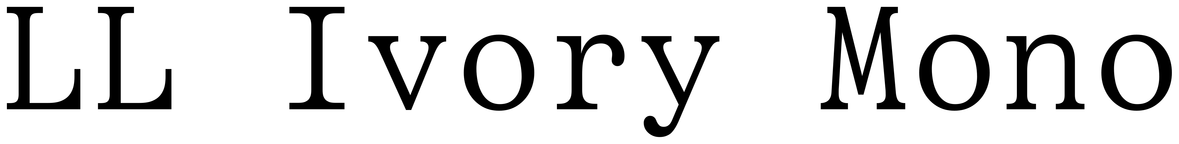 LL Ivory Mono font preview