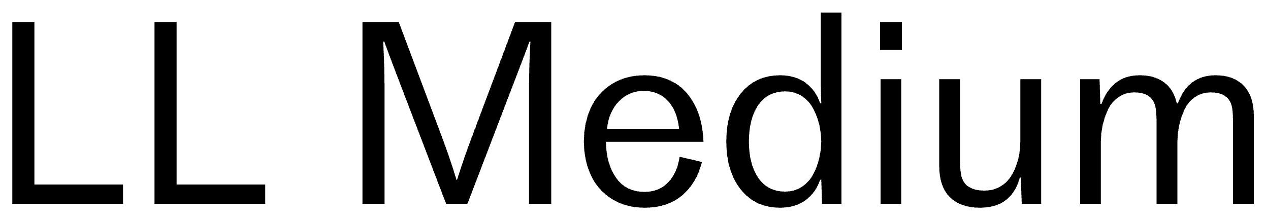 LL Medium font specimen