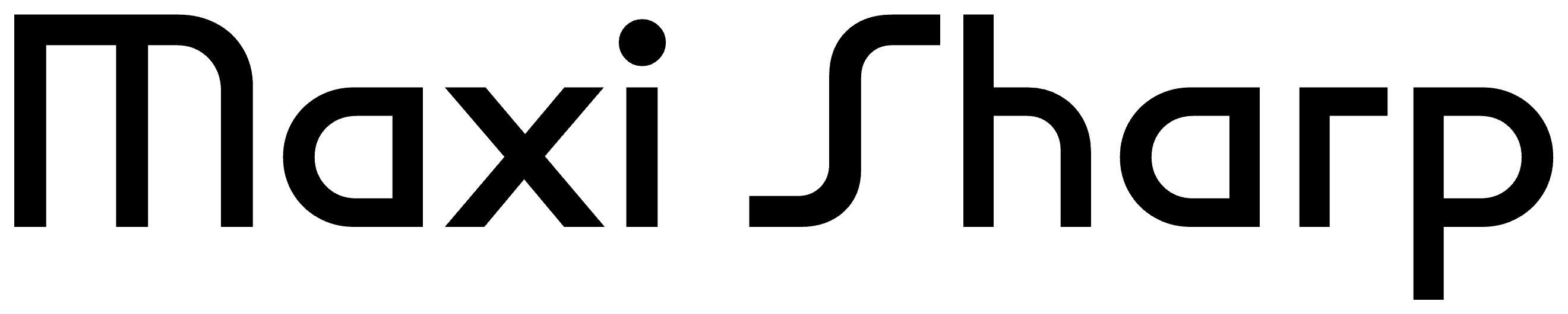 Maxi Sharp font preview