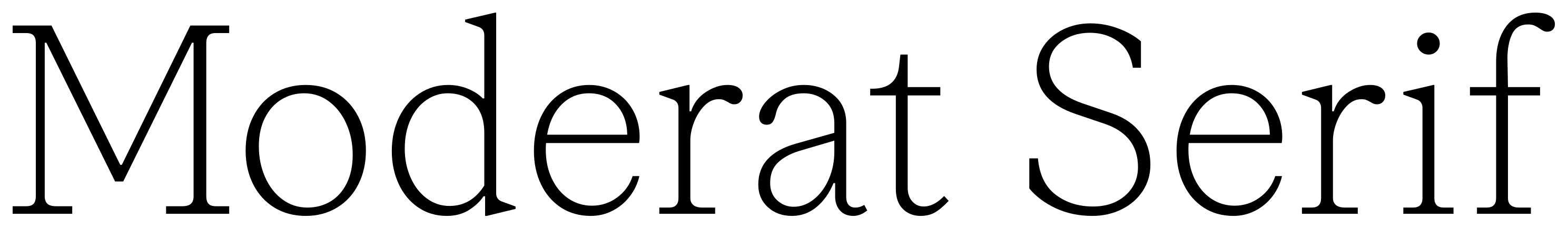 Moderat Serif font preview