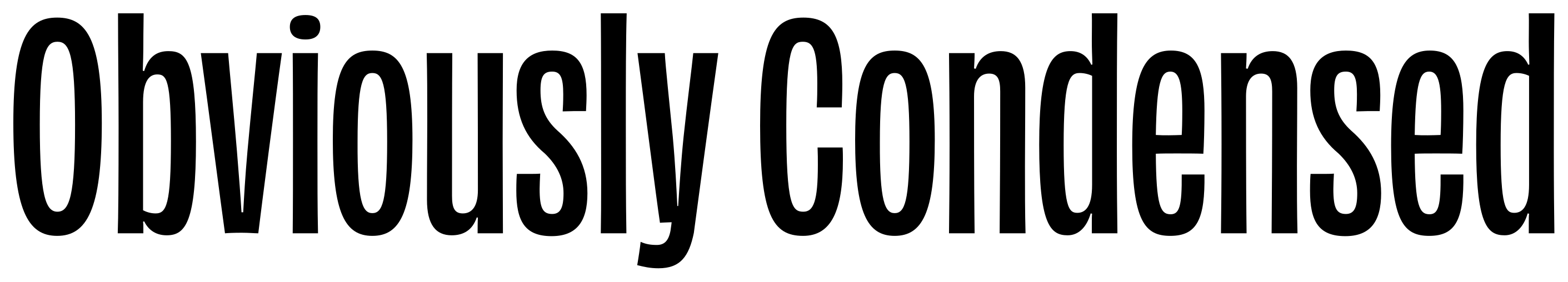 Obviously Condensed font