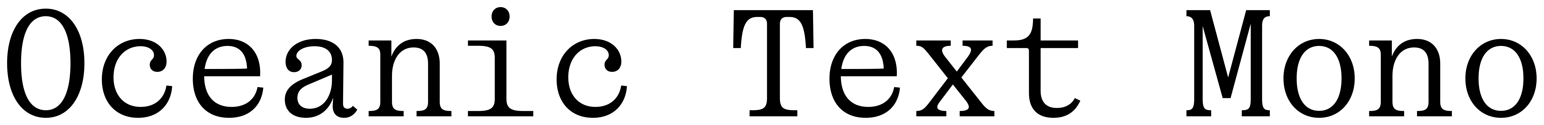 Oceanic Text Mono font preview